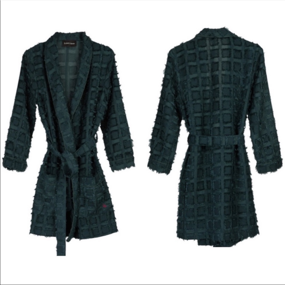 Love Stories Intimates Ritz Robe in Forest Green - Picture 4 of 9